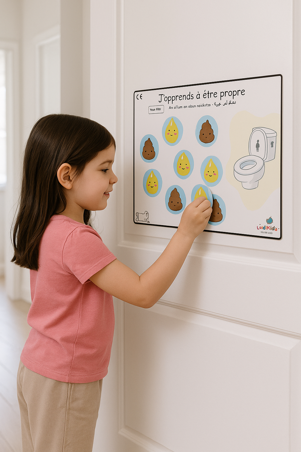 Support éducatif Arrêter la couche Fille