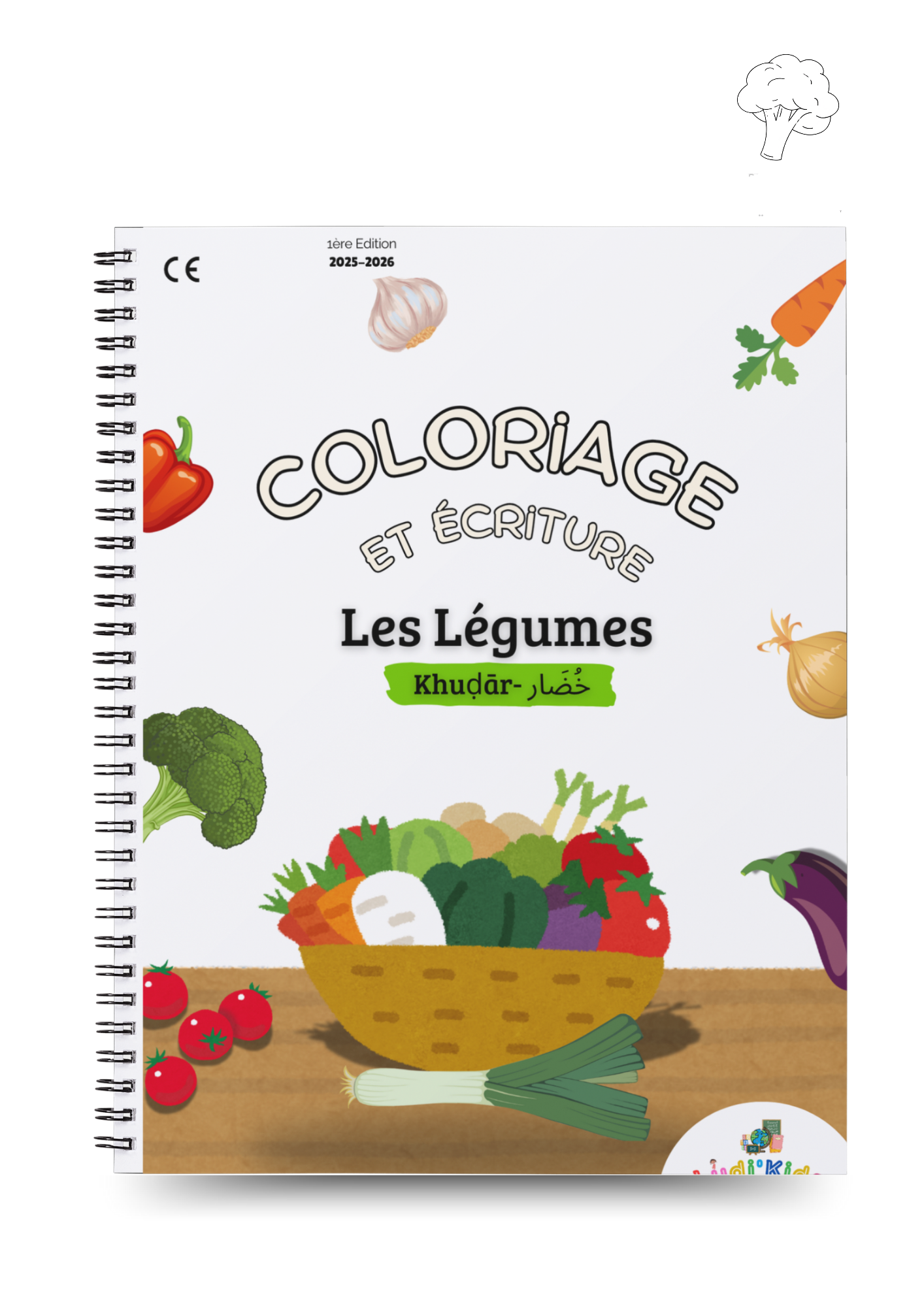 Coloriage et écriture des légumes Dès 2 ans
